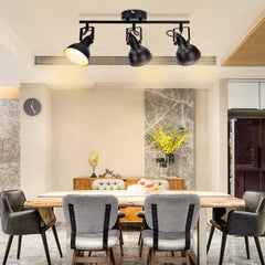 Depuley Retro 3 Way Swiveling Ceiling Spotlight, Kitchen Lights with 3 Trumpet-Shaped Shade, Black-Gold Metal Iron Cover, Rotatable Ceiling Lighting for Living Room Bedroom Kitchen - WSSD05-15B 8 | Depuley