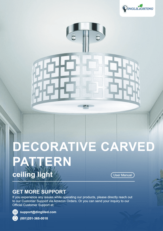 WSCL30 DLLT Decorative Carved Pattern Ceiling Light User Manual - DEPULEY