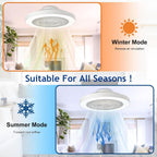 Depuley 19-inch white enclosed ceiling fan image 3