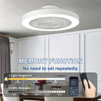 Depuley 19-inch white enclosed ceiling fan image 5