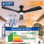 Depuley 52-inch black three-blade ceiling fan image 3