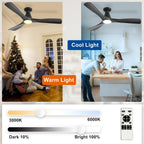 Depuley 52-inch black three-blade ceiling fan image 7