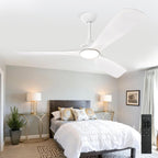 Depuley 52" Modern Ceiling Fan with Lights Remote Control, Low Profile Ceiling Fans Noiseless Reversible DC Motor for Bedroom/Living Room/Study/Patio Lighting, Timing, 3 Light Color Changeable-White - WS-FPZ40-18C-WH 2 | DEPULEY
