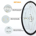 DLLT 65W Dimmable LED Flush Mount Ceiling Light with Remote, 32" Oval Brush Nickel Finish Close to Ceiling Light Fixture for Bedroom/Living Room/Kitchen Lighting, 3CCT Adjustable - WS-FPC39-65C-B 7 | DEPULEY