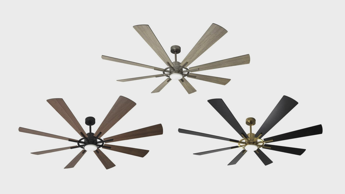 Depuley Ceiling Fan with Lights and Remote Control, 72 Inch Large Farmhouse Ceiling Fan with 8 Blades 5-Speed Reversible DC Motor for Indoor Living Room Outdoor Covered Patios, Black and Gold