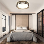 DLLT 35W Dimmable LED Ceiling Light with Remote and Round Large Design with Drawing, Flush Mount Fashion Black Ceiling Lamp for Bedroom Kitchen Dining Room Office Hall Children's Room, Timing, 3000K - 6000K, 3 Color Changeable - WSCL38-35C-B 16 | Depuley