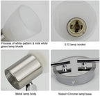 Depuley Led Track Light,4-Light with Glass Shade, Wall Accent S-Shaped Tracking Lighting, E12 Base - WSSD04-20B 6 | Depuley