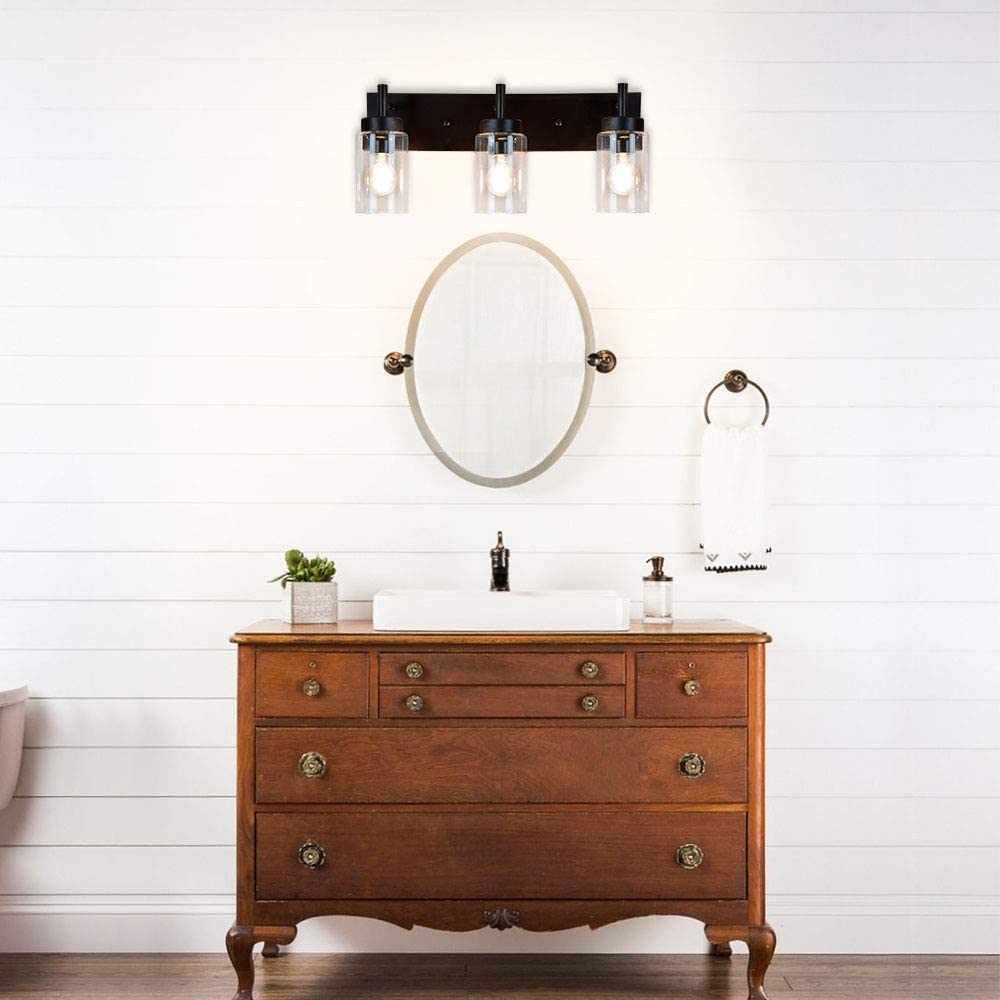 DLLT Vintage Wall Lamp with 3 Bulbs, LED Mirror Light Bathroom in Industrial Design, Retro Indoor Wall Spotlight for Bedroom, Living Room, Cafe - WSWL002-B3 7 | Depuley